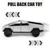 Cybertruck with Cyberquad Car Toy 1:24 Cyber Toy Trucks Sliver Cybertruck Metal Diecast with Lights Sounds Effects, Fun Toys Holiday Great Gifts Idea for Kids Boys