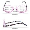 U Scinan Universal Presbyopic Glasses Folding Magnifying Reading Eyeglasses Flip-up Lens Make up Glasses +1.0~+4.0 (Purple, 3.5, x)