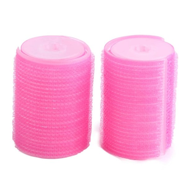 DIY Hair Rollers 2 Pcs Set Bangs Hair Curlers Self Grip Hair Curling Styling Tools Hairdressing Curlers For Women (hot pink)