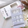 24Pcs White Press on Toenails, Short Square Toe Press On Nails, Glossy White Fake Toenails Full Cover False Toenails Glossy Acrylic Toes Nails Press on Artificial Beach Toenails for Women and Girls