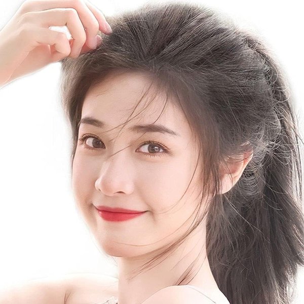 Black Invisible Human Hair Toppers For Women Seamless Clip In Hair Extension Hair Piece Short Fake Fringe Hair Lining of Hair Top Hairpieces, Hair Extensions (25cm)