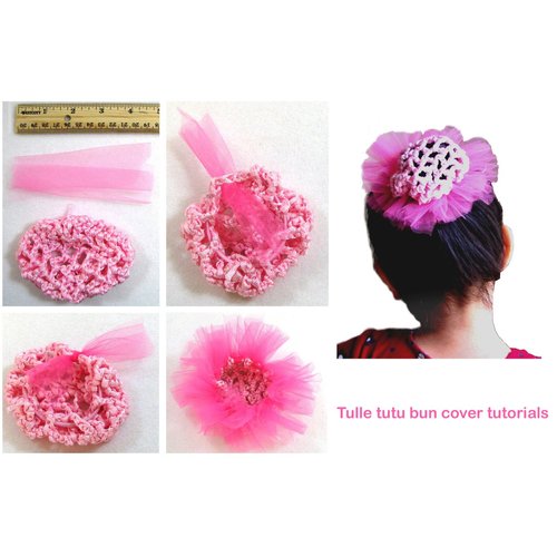 HipGirl Boutique Girls Hair Bow Ties Ponytail Holders, No Crease Ouchless Stretchy Elastic Styling Tool Accessories (3pc Rhinestone Ballet Dance Bun Cover)