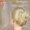 YGDZ Bun Net, 40pcs Invisible Hair Bun Nets for Dance Women Girls, Ballet Hair Bun Maker Hair Accessories (50cm Beige)