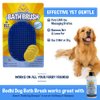 Bodhi Dog Shampoo Brush | Pet Shower & Bath Supplies for Cats & Dogs | Dog Bath Brush for Dog Grooming | Long & Short Hair Dog Scrubber for Bath | Quality Dog Wash Brush (Shampoo Bundle, Blue)