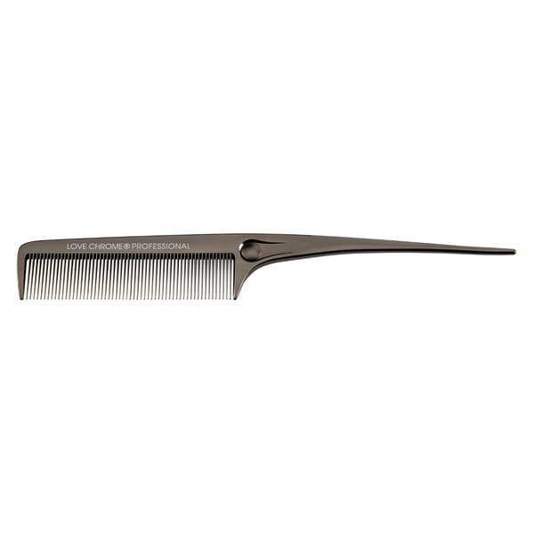 LOVE CHROME PROFESSIONAL B3 STANDARD RING COMB DEEP BLACK/Japanese artisan hair comb