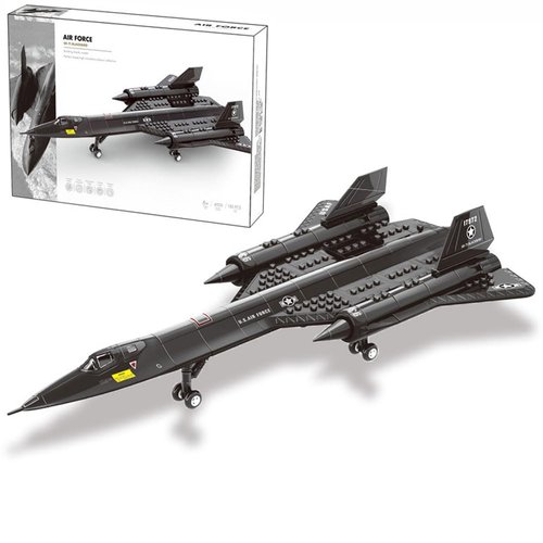 Naniutoy Military Series SR-71 Reconnaissance Aircraft Jet Blackbird Air Force Building Block Set,WW2 Military Fighter Airplanes Model,Plane Brick Building Toy Gifts for Kids and Adults,183PCS