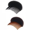 2Pcs Charming Bump It Up Volume Inserts Hair Comb Hair Stick Bun Maker Tool Do Beehive Hair Base Styling Accessories For Women Lady Girl(1 Black+1 Brown)