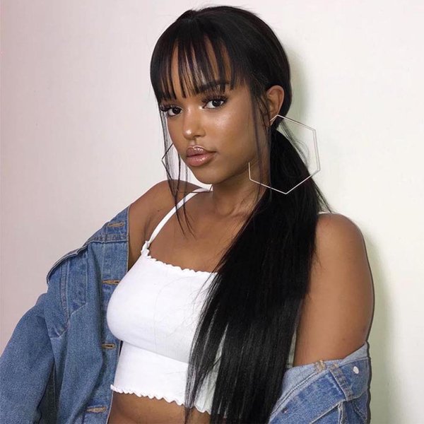 360 Lace Front Wigs Human Hair Pre Plucked Bouncy Body Wave Full Lace Human Hair Wigs 360 Lace Frontal Wig, Loose Body Wave Human Hair Bleached Knots 360 Lace Wigs Natural Color 20 Inches