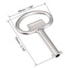 uxcell Electrical Cabinet Key 5.5mm Hole Zinc Alloy Water Meter Box Safety Key 70x48mm 5Pcs