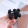 Iaceble Plastic Black Flower Hair Claw Clip Boho Hair Jaw Clips Cute Daisy Flower Hair Clip Black Flower Holder Hair Claw Hairclip Decorative Hair Accessories for Women and Girls Headdress