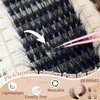 Fluffy Lash Clusters 10-22mm 80D with Bottom Lashes 5-7mm Black Lashes & Brown Lash Clusters D Curl Cluster Eyelash Extensions 296 PCS Thick Volume Individual False Eyelashes DIY At Home, by Anforlin