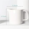 ONTUBE Ceramics Creamer,Porcelain Coffee Milk Creamer Pitcher with Handle for Home and Kitchen - 12OZ (White)