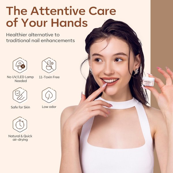 Modelones Acrylic Powder, 6 Pcs Nude Nail Acrylic Powder Set All Seasons Skin Tones Brown Neutral Nail Acrylic Powder for 3D Acrylic Nail Art Nail Carving French Nail Extension, Gifts for Women