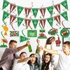 Football Party Decorations, Football Birthday Party Supplies Set Include 2 Pennant Banners & 9 Football Theme Hanging Swirls - NO DIY - Superbowl Party Decorations Game Day Tailgate Party Supplies