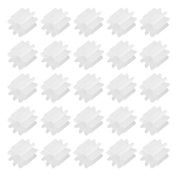 MECCANIXITY 60Pcs Plastic Gears 9 Teeth Plastic Shaft Gears Model 092AA Reduction Gear for RC Car Model DIY Robot,White Module 0.5