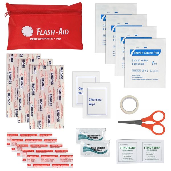 On The Go First Aid Kits (4-Pack of Mini First Aid Kits) Compact - Travel - Mini Individual First Aid Kit