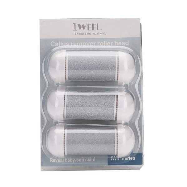 3 Different Replacement Roller Head for IWEEL/CIVYPRO/OTAZWA/ADAMPARK/ZIKILLYA/ELMCHEE/NICEBIRDIE Foot File Pedicure Tools for Feet Callus Shaver Pedicure kit for Cracked Heels and Dead Skin