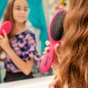 Detangling Brush - Detangler Hairbrush with Natural Ball-Tipped Round Bristles | Detangles Long, Short, Wavy, Knotty, Tangled, Curly, or Fine Hair | Ideal for Men, Women, Girls, Kids (Pink)