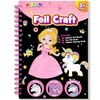 pigipigi Art Craft Activity for Kids: Foil Art Princess & Unicorn DIY Toy Kit, No Mess Creative Travel Supply Set, Idea Birthday Christmas Valentine Gift for Girl Boy Children 3 4 5 6 7 8 9 Year Old