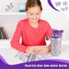 Gift for Girls, Decorate Your Own Water Bottle, Girls Water Bottles for School, Kids Water Bottle, Jewel Stickers for Kids Crafts, Stickers for Kids, Christmas Gifts for Girls Age 6 7 8 9 10（Purple）