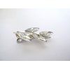 Generic Small silver tone crystal leaves alligator hair clip for fine thin hair (Clip quantity: 1 clip)