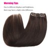 Clip in Hair Extensions Real Human Hair 18Inch 120g/set Straight Human Hair Clip in Extensions 7pcs Thick Remy Brazilian Human Hair Clip ins for Women Medium Brown Color