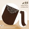 Sunny 24inch Clip in Human Hair Extensions Auburn Red Long Hair Extensions Real Human Hair Clip ins Dark Auburn Brown Clip in Hair Extensions Human Hair Colorful 33 Auburn Hair Extensions 7Pcs 120G