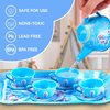 61Pcs Tea Party Set for Little Girls, Fairy Tale in Ice and Snow Toys, Princess Tea Set Includes Crown, Dessert, Cake Stand & Carrying Case, Kids Kitchen Pretend Play for 3 4 5 6 Year Old Girl Gift