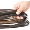 Wicker Repair Kit, Synthetic Embossing Rattan Fix Material Vinyl Plastic Waterproof Flat Ribbon for Garden Patio Furniture and Rattan Chair Sofa Basket Replacement-1/2 Pounds 120Ft Gradiant Coffe