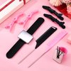 14 Pcs Hair Braiding Tool 2 Pieces Magnetic Pin Wristbandand 4 Pcs Braiding Comb for Parting with 8 Pcs Wide Teeth Alligator Sectioning Hair Clip for Hair Braid Tool Braid Maker (Black, Pink)