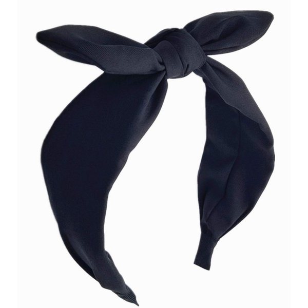 hodooly 1Pcs Knotted Headbands for Women,Turban Headband Wide Headbands Bowknot Hair Band for Women (Black)