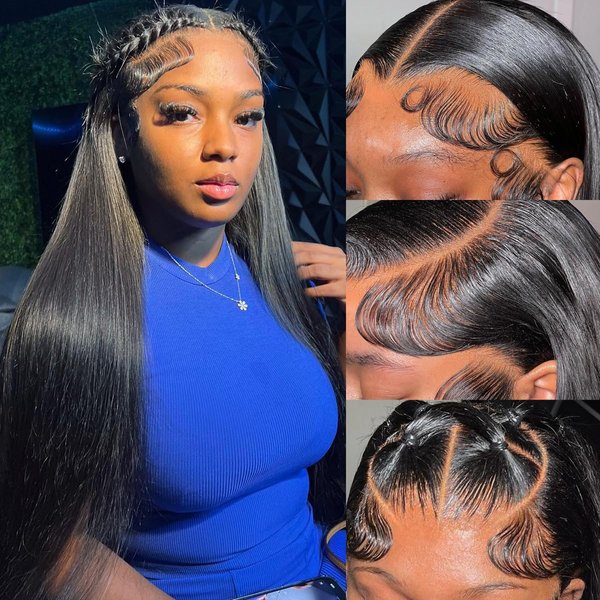 miniask 30 Inch Straight HD Lace Front Wigs Human Hair 13x4 Human Hair Wigs for Women Straight Lace Frontal Wigs Glueless Lace Front Wigs