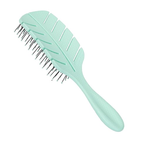 Tangols Detangling Hair Brush -100% Eco-Friendly Detangler Hair Brush w/Ultra-Soft Anti Knot Nylon Bristles for Women,Men,Kids-All Hair Types, Dry & Wet Hair(Green)