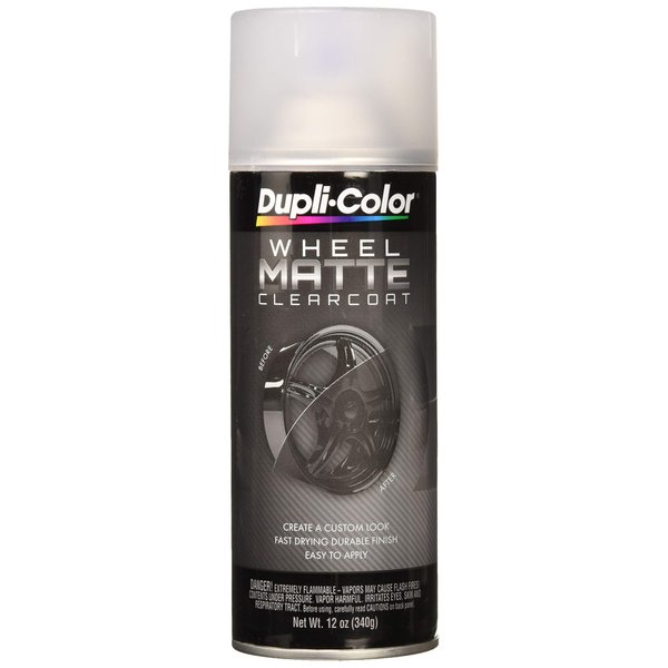 Dupli-Color EHWP10600 Wheel Coating Clearcoat, Matte, Clear, 12 oz.