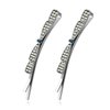 COORWEEL 2 Pcs Bow Tiny Barrettes Hair Clips for Women Elegant Rhinestone Bow Side Hair Barrettes Black Silver Hair Accessories