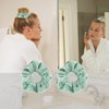 AUDTOPE 7Pcs Spa Headband and Wristband Set, Face Wash Headband Makeup Skincare Headband Wrist Bands Thick Puffy Sponge Bubble Headband Wrist Scrunchies Claw Clips for Washing Face, Green