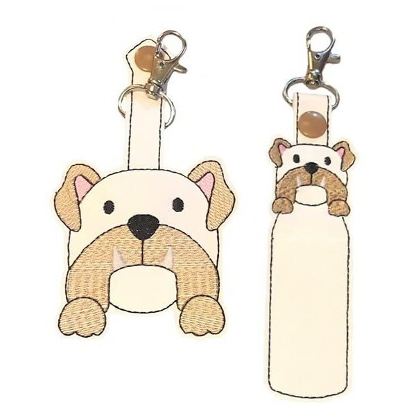 Bulldog Hand Sanitizer Holder And/Or Lip Balm Holder
