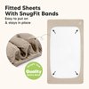2-Pack Waterproof Crib Sheets Neutral - Bamboo Viscose Fitted Crib Sheet, Waterproof Crib Mattress Protector, Crib Sheets for Boys, Girls, Baby Crib Mattress Sheet, Toddler Bed Sheets (Ecru)