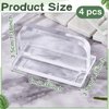 Qunclay 4 Pcs Aquarium Lid Handles Acrylic Clear Fish Tank Cover Handles Adhesive Tank Lid Replacement Handle for Aquarium Fish Tank Lid, 2.36 x 1.38 Inch