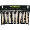Wheeler 8-Piece Brass Punch Set in Labeled Rollup Storage Bag for Drifting Sights and Gunsmithing