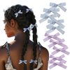 DRIPPYGOODS - Mini Ribbon Bow Hair Clips for Women and Girls, 24 PCS, Easter Coquette Barette Hair Clip Accessories