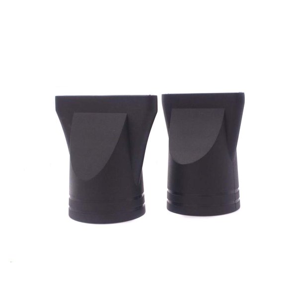 2PCS(Special for Hair Barber Shop,Not for Most of Home Hair Dryer)4.5cm Black Plastic Salon Hair Dryer Nozzle Replacement Narrow Concentrator Replacement Blow Flat Hair Drying Nozzle