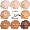 2 Pack PHOERA Matte Face Powder, Control Oil Brighten Skin Color Cover Blemish Whitening Makeup Face Setting Setting Powder Foundation。202- Natural Beig