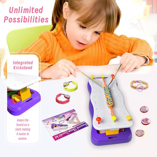 Friendship Bracelet Making Kit for Girls,Arts and Crafts Toys for Kids Ages 8-12,String Bracelet Making Craft Birthday Gifts Toys for Girls 7 9 10 11 12