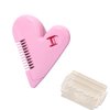 Booge Peach Heart Double Sided Hair Trimmer with 10 Razor Blades for Women, Girls