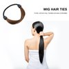 FRCOLOR 6pcs Wig Hair Ties Faux Wig Hair Elastic Rope Ring Ponytail Holders Hair Ropes Hairpiece Hair Accessories for Women Girls
