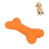 Dog Chew Bones Toy,Latex Squeaky Dog Toy,Pet Puppy Cat Squeaky Chewing Play Toys Bone Shaped Toys for Puppy (Orange)