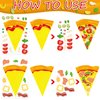 Zonon 48 Sheets Make a Pizza Stickers for Kids Pizza Party Favors Make Your Own Pizza Sticker Cute Make a Face Pizza Stickers kit DIY Project Pizza Theme Birthday Party Favor