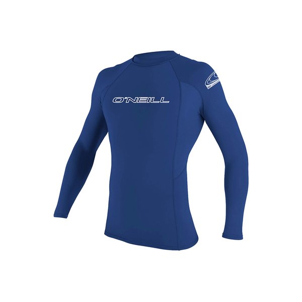 O'Neill Wetsuits Men's Basic Skins 50+ L/S Rash Guard, Pacific, S