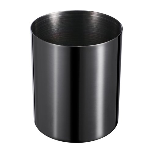 Imslery Black Round Stainless Steel 304 Pen Holder, Desk Pencil Organizer, Makeup Brush Storage, Kitchen Cutlery Holder, Multi-Purpose Office and Home Accessory
